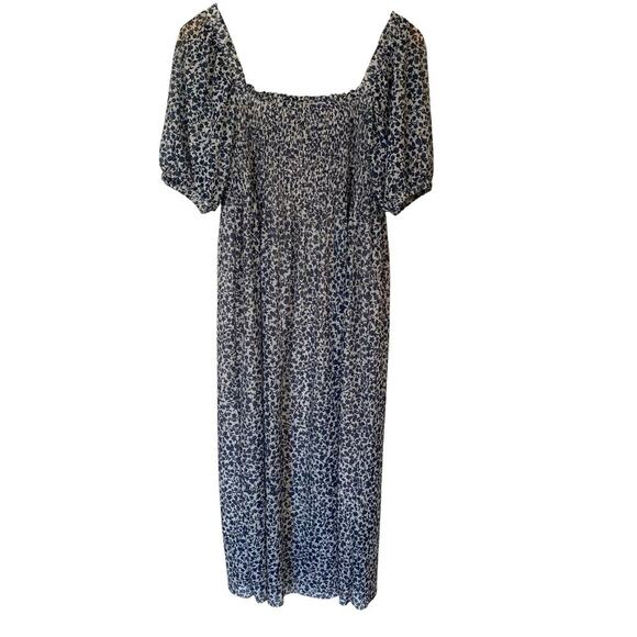 BAUM UND PFERDGARTEN Judith Floral Print Smocked Midi Dress Ink Blue, Medium - Picture 5 of 16